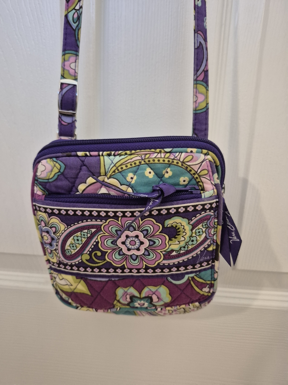 Vera Bradley Purple Quilted Crossbody Bag "Plum Crazy"
